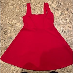 NastyGal Red Dress with Deep V Back